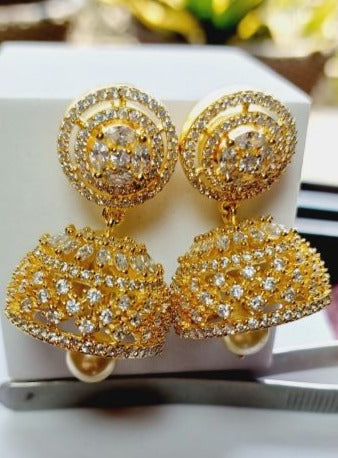 Gold Aadya Jhumkis