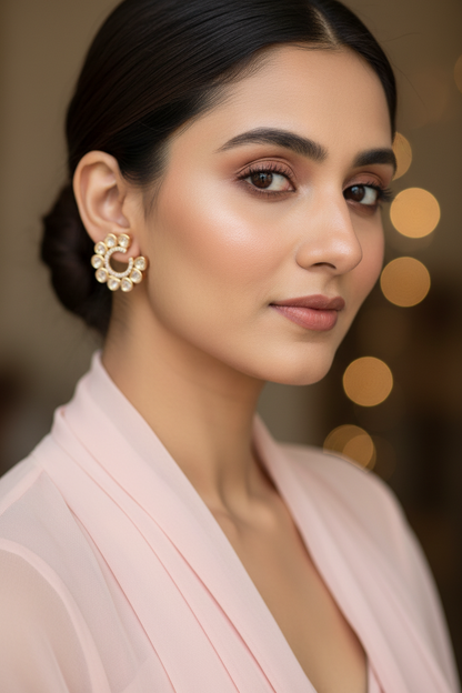 Gold Aashvi Kundan Studs