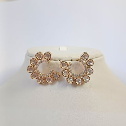 Gold Aashvi Kundan Studs