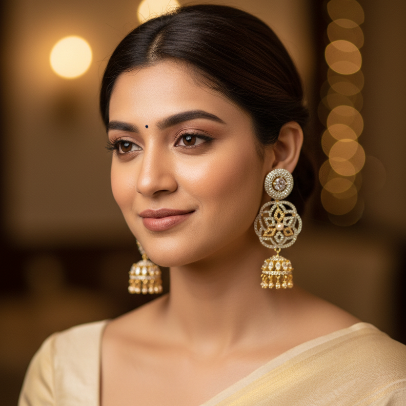 Gold Alonna Jhumkis
