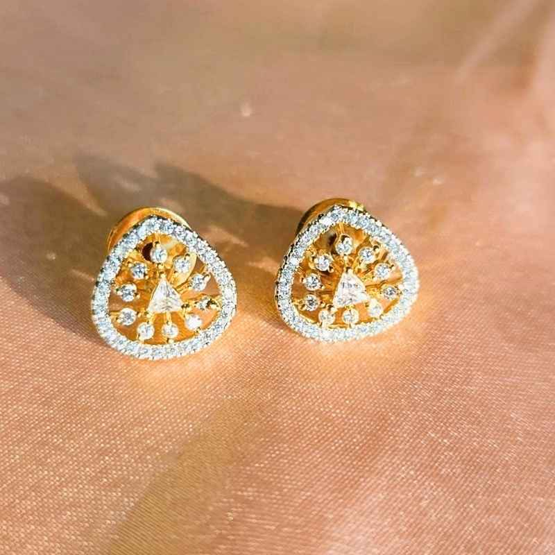 Gold Bhanu Diamond Studs