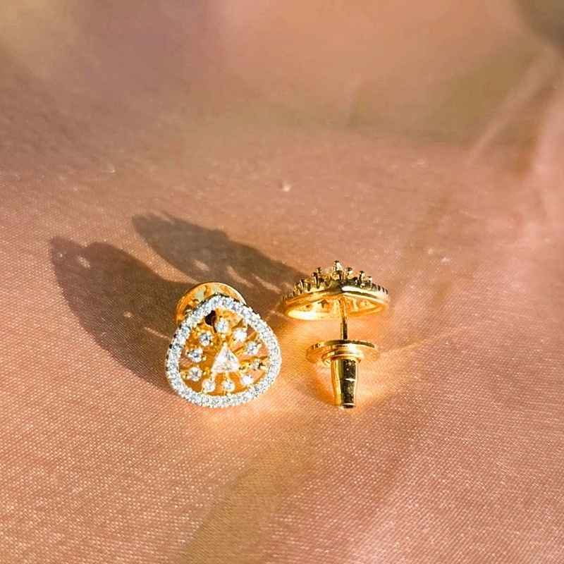 Gold Bhanu Diamond Studs