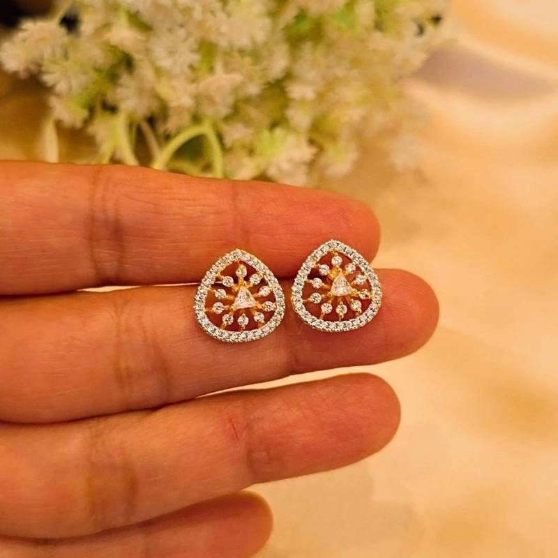 Gold Bhanu Diamond Studs