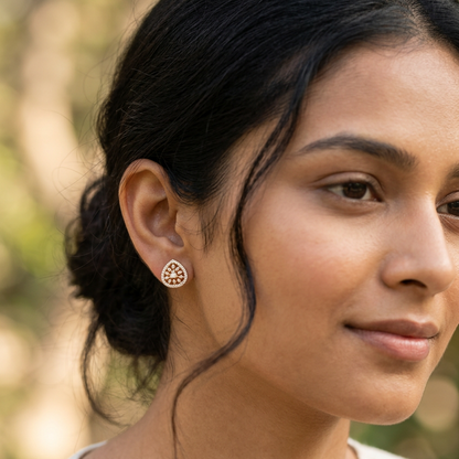 Gold Bhanu Diamond Studs