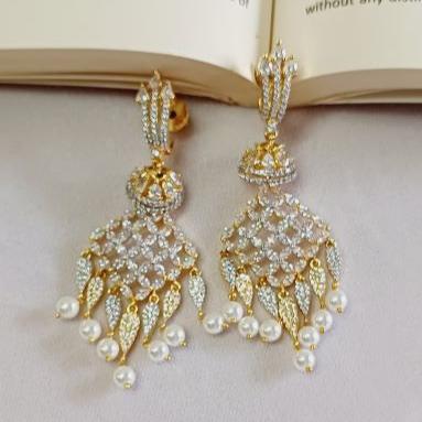 AD Gold Bhuvi Dangle Earrings