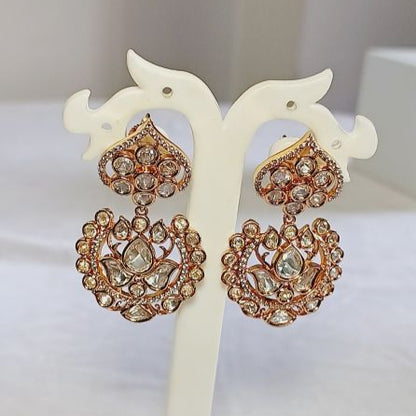 Gold Brinda Kundan Drop