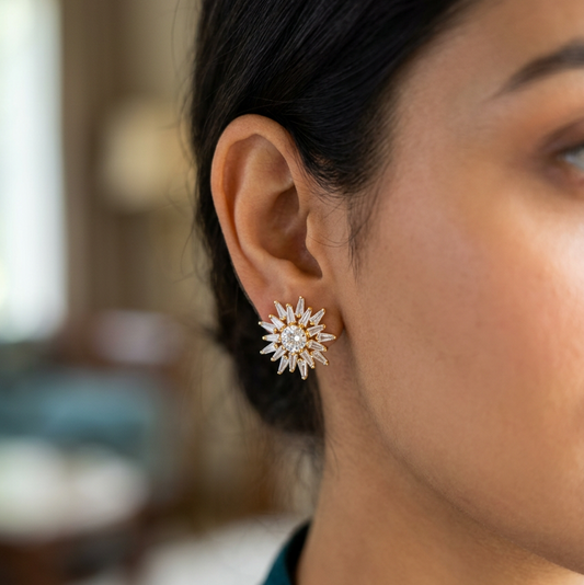 Gold Chestha Diamond Studs
