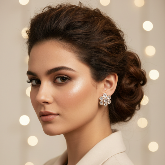 Gold Devina Kundan Studs