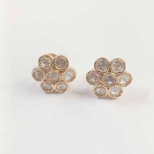 Gold Devina Kundan Studs