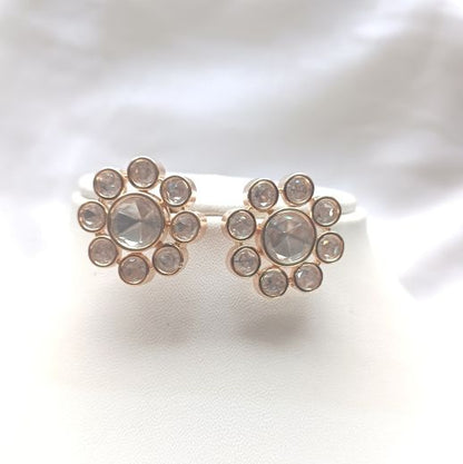 Gold Dhanvi Kundan Studs