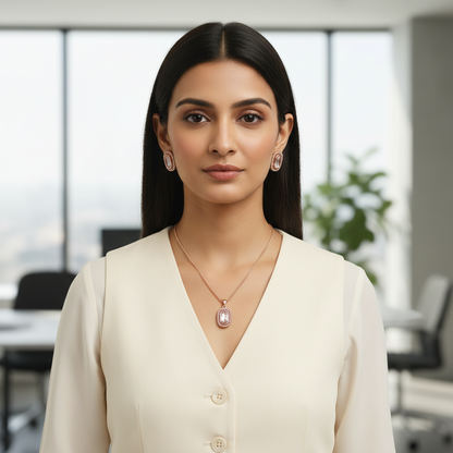 Gold Elna Kundan Pendant Set