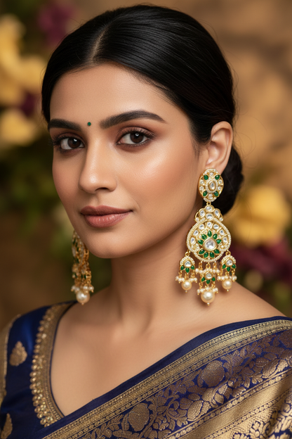Gold Emili Kundan Dangler