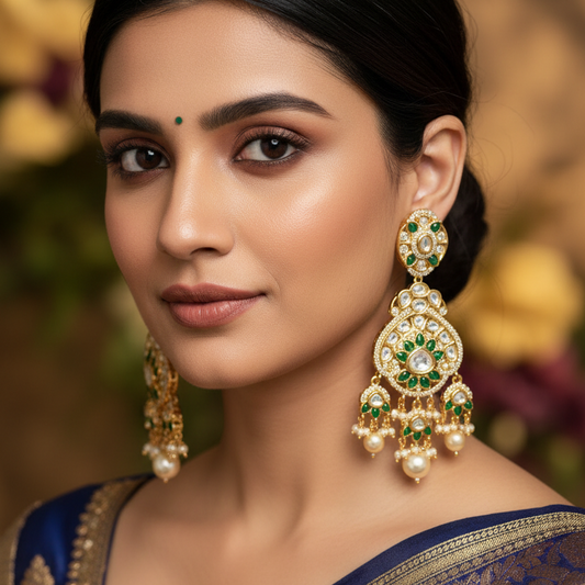 Gold Emili Kundan Dangler