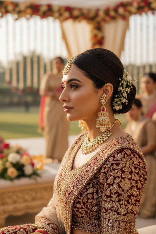 Gold Evaya Jhumki Earrings