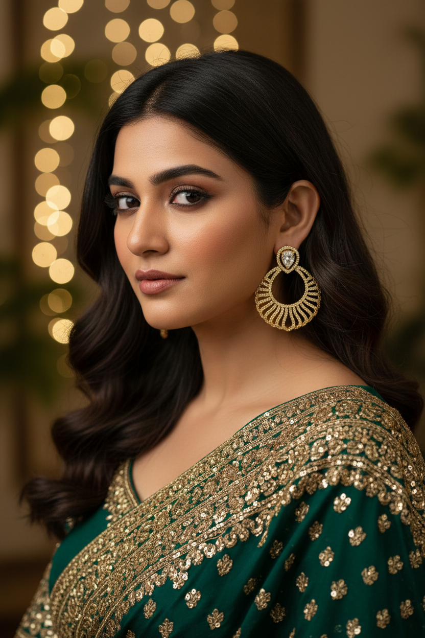 Gold Foram Chandbali