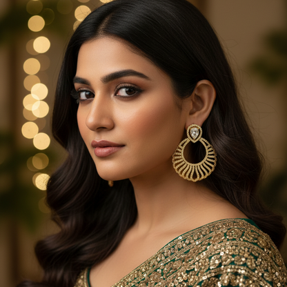 Gold Foram Chandbali