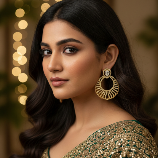 Gold Foram Chandbali