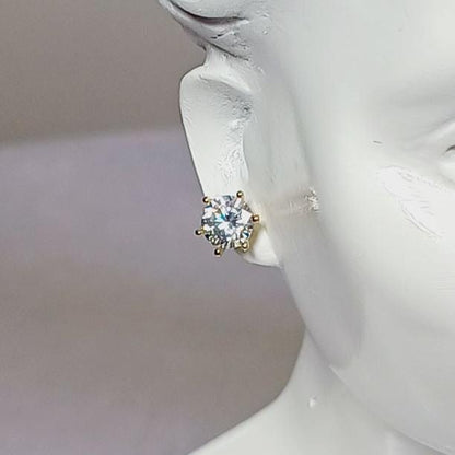 AD Gold Gargi Solitaire Studs Earrings