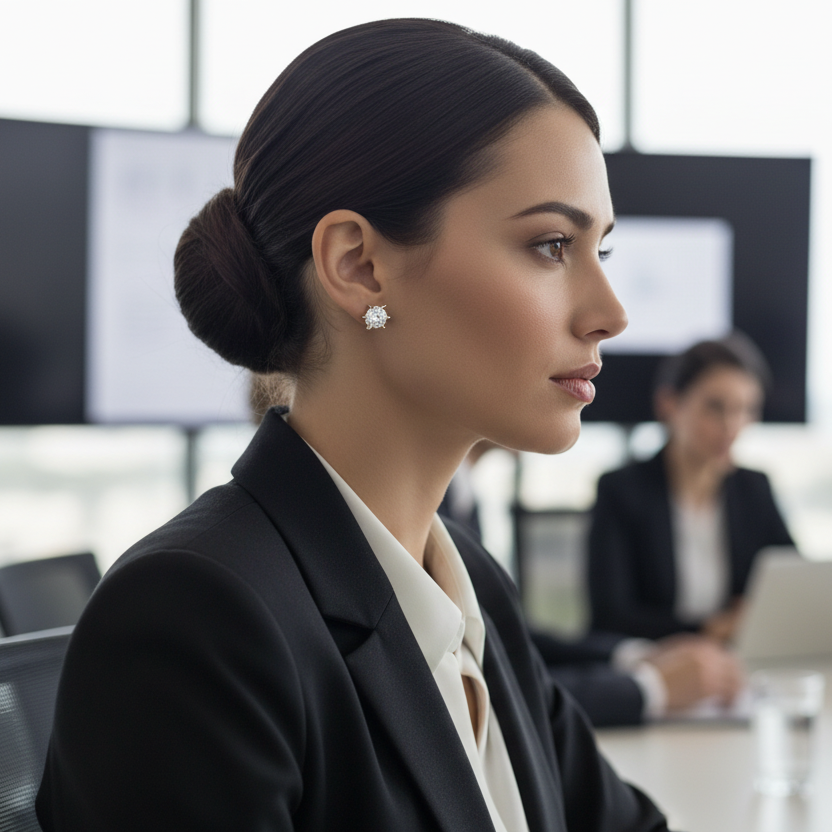 Gold Gargi Solitaire Studs