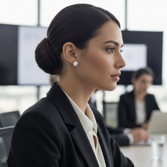 Gold Gargi Solitaire Studs