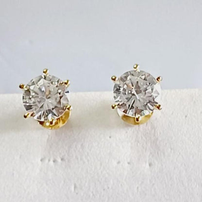 Gold Gargi Solitaire Studs