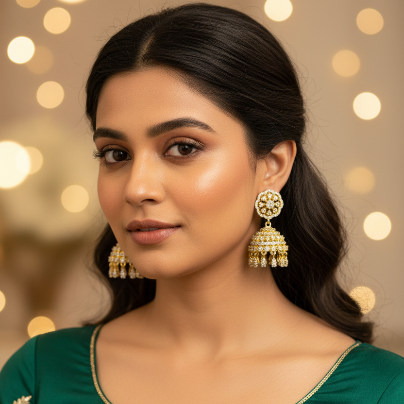 Gold Hirva Jhumki