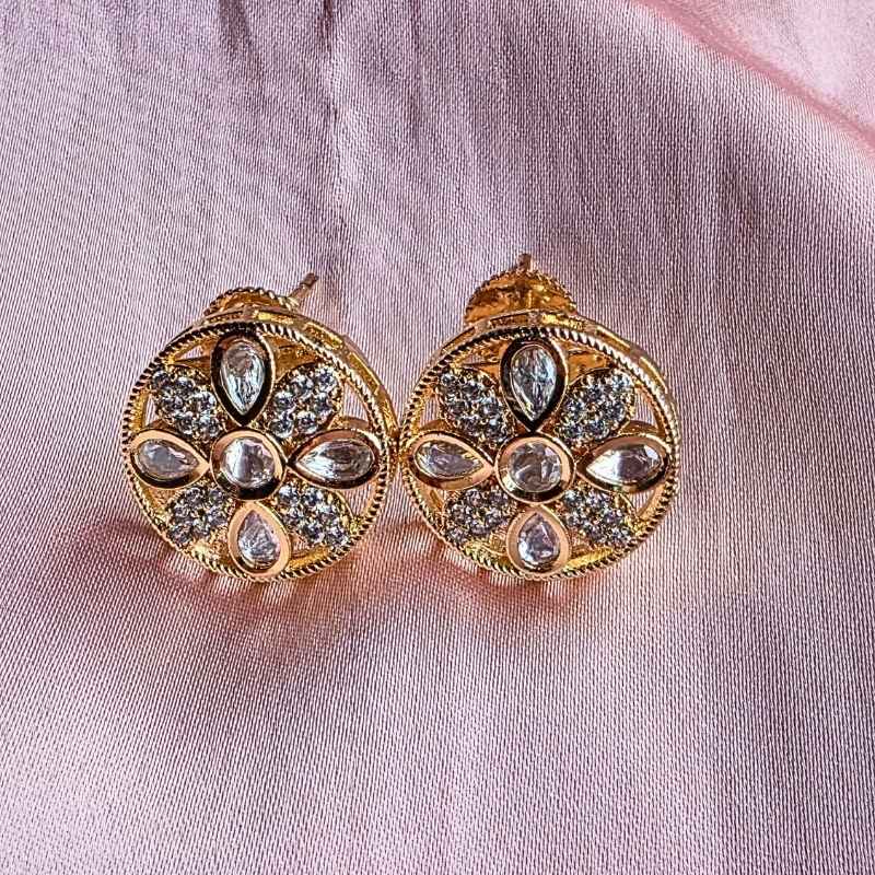Gold Joye Kundan Studs