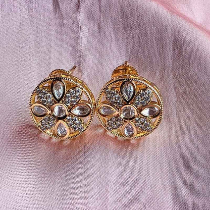 Gold Joye Kundan Studs