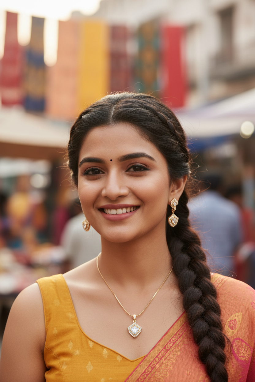 Gold Kalapi Kundan Pendant Set