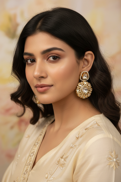 Gold Kashvi Kundan Drop