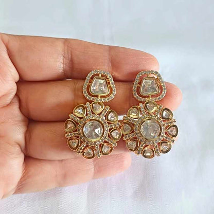 Gold Kashvi Kundan Drop