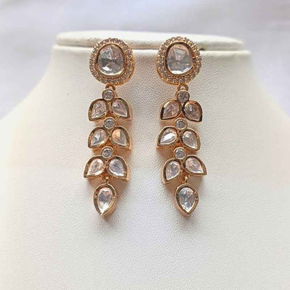 Gold Kundan Charmi Danglers