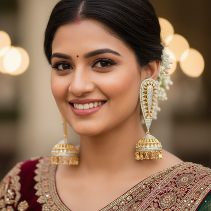 Gold Preet Long Jhumkis