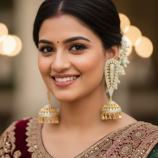 Gold Preet Long Jhumkis