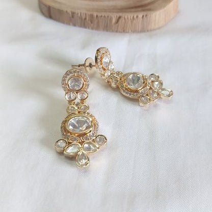 Gold Lonika Kundan Dangler