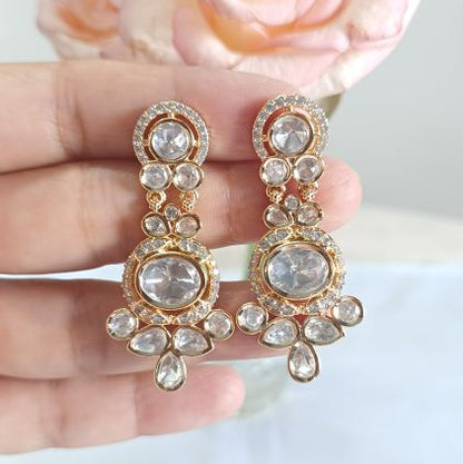 Gold Lonika Kundan Dangler