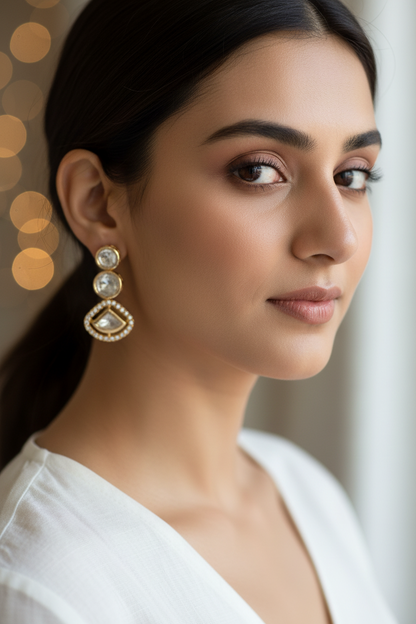 Gold Lyla Kundan Drop