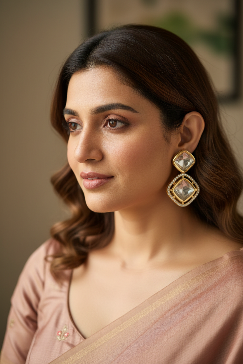 Gold Maiya Kundan Drop