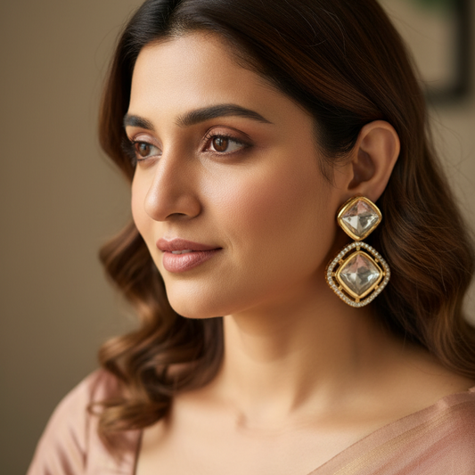 Gold Maiya Kundan Drop