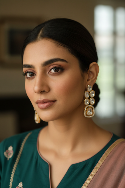Gold Mayah Kundan Drop