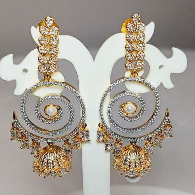 Gold Mihira Chandbali Jhumkis