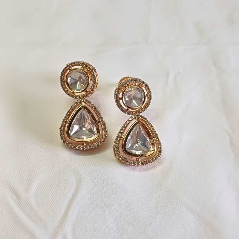 Gold Mishka Kundan Drop