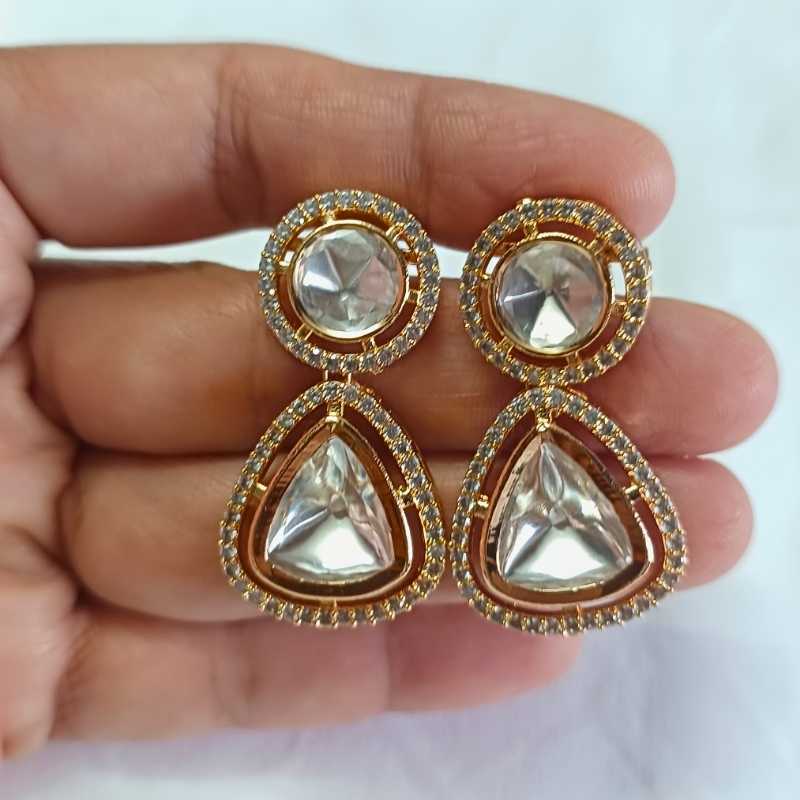 Gold Mishka Kundan Drop