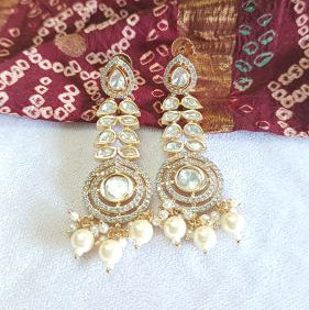Gold Nithila Kundan Dangle