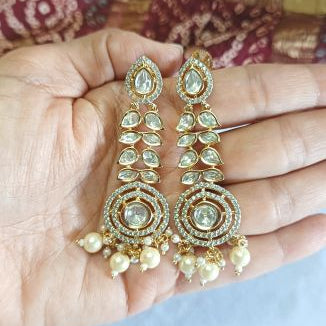 Gold Nithila Kundan Dangle