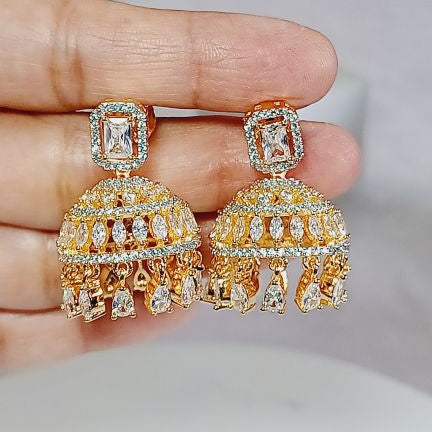 Gold Pakhi Jhumkis