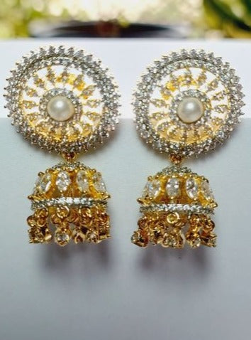 Gold Pavi Jhumkis