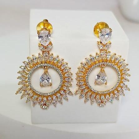 Gold Payal Chandbali