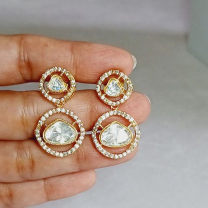 Gold Kundan Rewa Drops