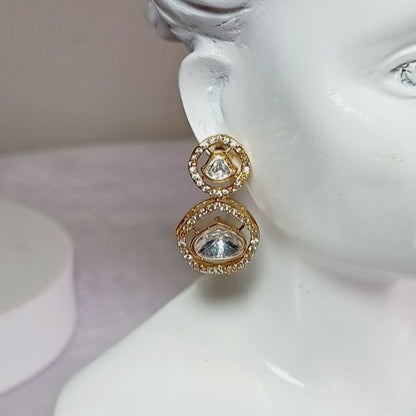 Gold Kundan Rewa Drops